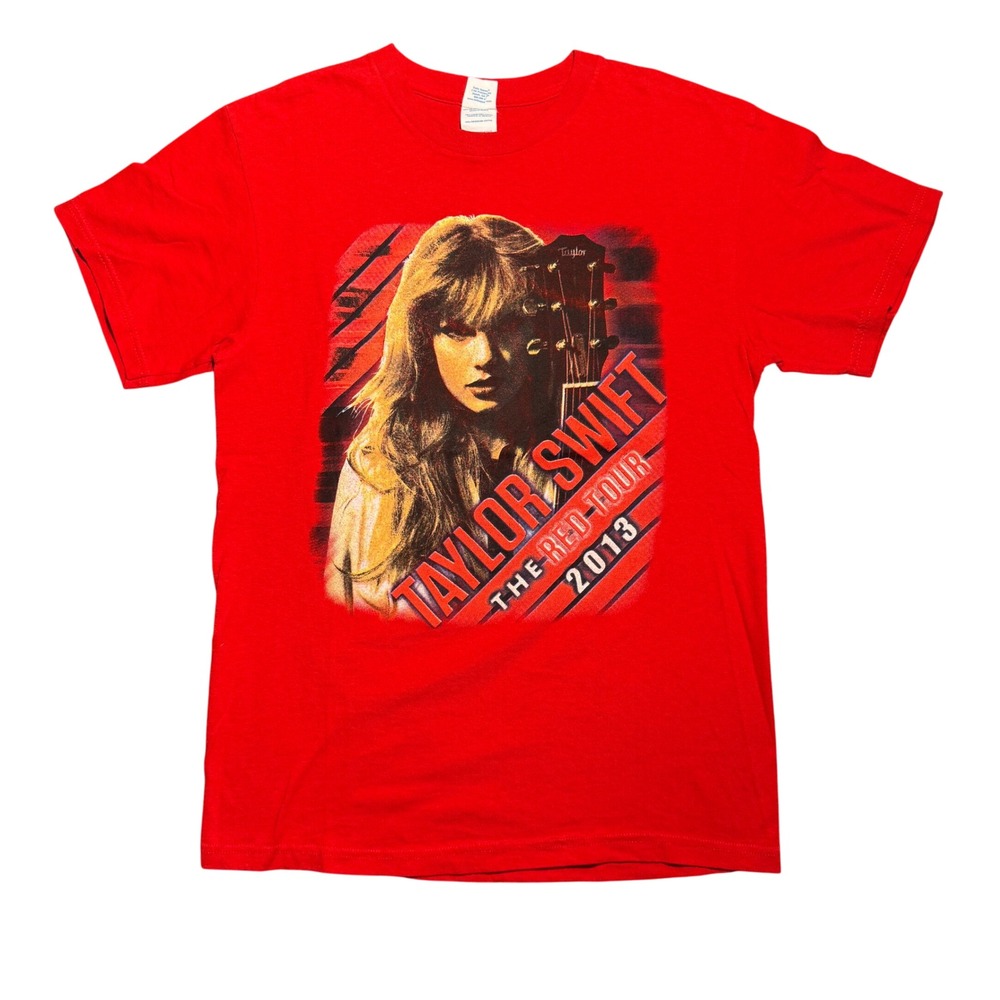 Taylor Swift The Red Tour 2013 Concert T-Shirt Red Ed Sheeran Mens Medium